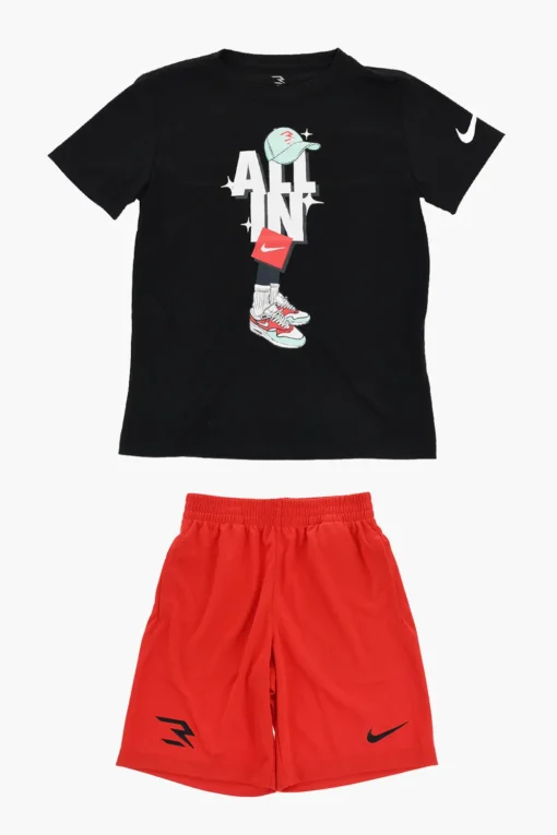 Clearance Set T-shirt Girocollo GRAFF LOCK UP e Shorts in Mesh Bambino Abbigliamento