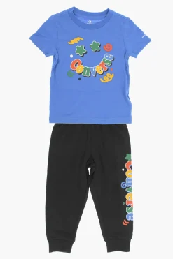 Set T-shirt Girocollo SQUIGGLE con Logo in Rilievo E Joggers>Converse KIDS Sale