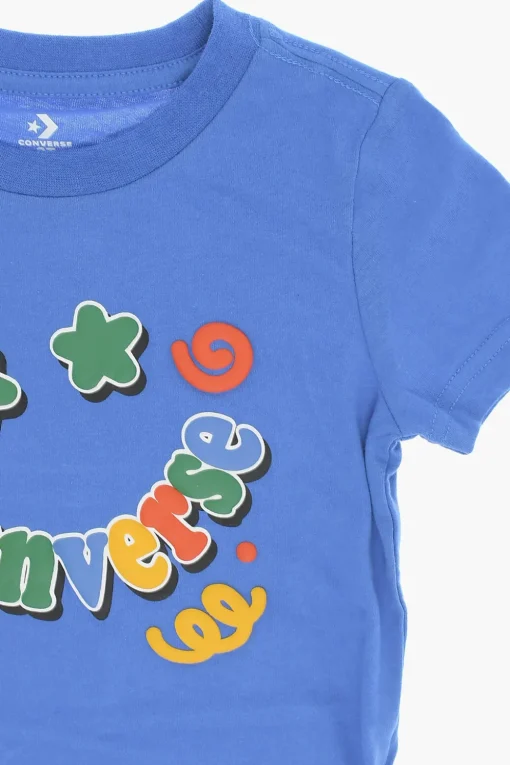 Set T-shirt Girocollo SQUIGGLE con Logo in Rilievo E Joggers>Converse KIDS Sale