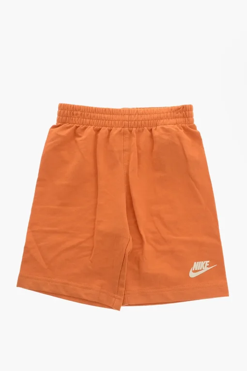 Fashion Set T-shirt Girocollo Stampata e Shorts con Elastico in Vita Bambino Abbigliamento