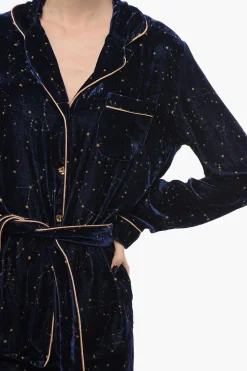 Seta Pigiama in Velluto con Motivo Costellazione></noscript>SLEEPWALKER Outlet