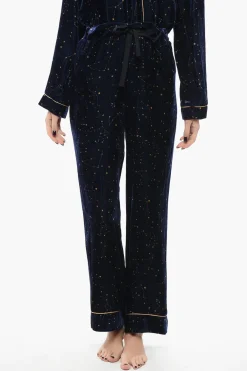 Seta Pigiama in Velluto con Motivo Costellazione></noscript>SLEEPWALKER Outlet