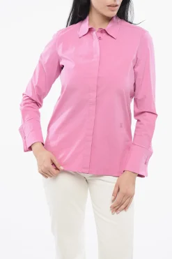 Outlet SFILATA Camicia in Cotone Stretch FRANCIA con Doppio Polsino Donna Camicie