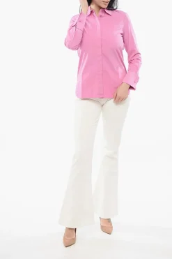 Outlet SFILATA Camicia in Cotone Stretch FRANCIA con Doppio Polsino Donna Camicie