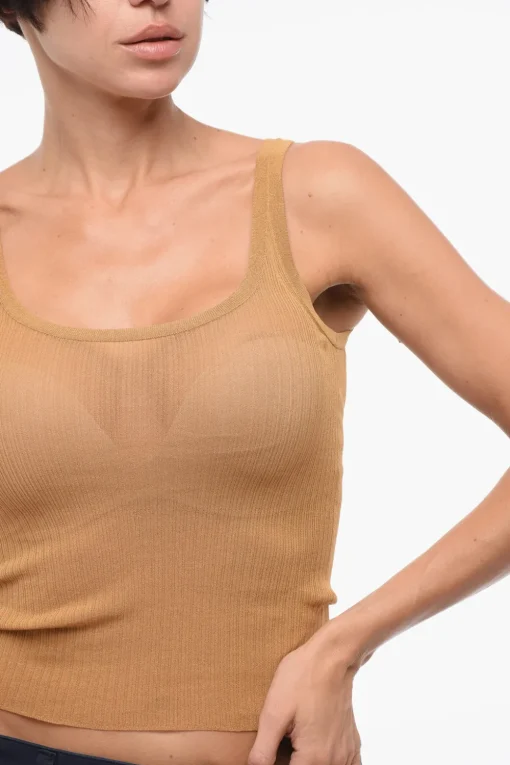 Sale SFILATA Tank Top BASTIA in Seta a Costine Donna T-Shirts E Tops