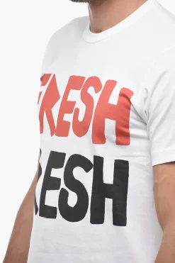 New SHIRT T-Shirt Girocollo FRESH Stampata sul Fronte Uomo T-Shirt