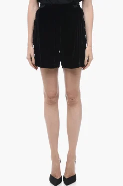 Short in Velluto con Ricamo Decorativo>Matimì Sale