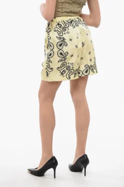 Outlet Shorts ANNE in Seta Motivo Bandana Donna Pantaloni