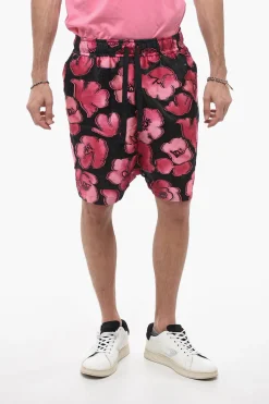 Shorts Bicolore a Motivo Floreale>4SDesigns Online