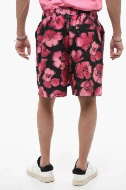 Shorts Bicolore a Motivo Floreale>4SDesigns Online
