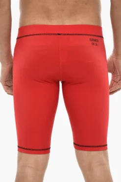 Sale Shorts Biker GOTHIC Con Stampa Logo Uomo Pantaloni