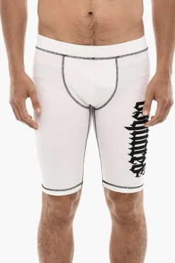 Shorts Biker GOTHIC Con Stampa Logo>Dsquared2 Fashion