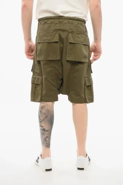 Sale Shorts Cargo in Cotone con Cavallo Basso Uomo Pantaloni
