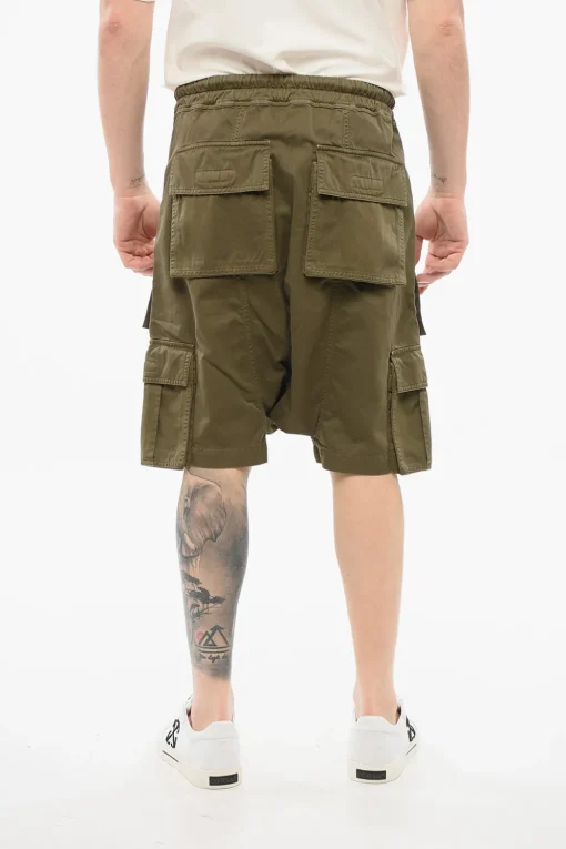 Sale Shorts Cargo in Cotone con Cavallo Basso Uomo Pantaloni