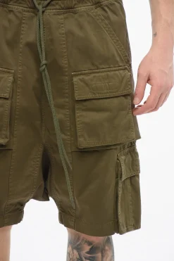 Sale Shorts Cargo in Cotone con Cavallo Basso Uomo Pantaloni