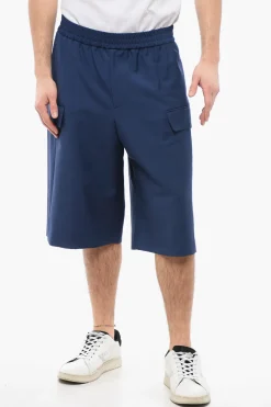 Shorts Cargo in Misto Mohair con Elastico in Vita>Alexander McQueen Hot