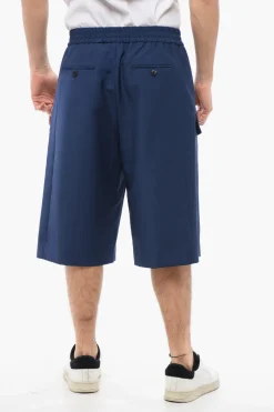 Shorts Cargo in Misto Mohair con Elastico in Vita>Alexander McQueen Hot