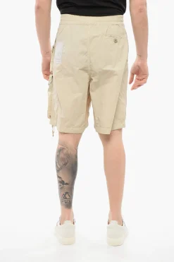 Discount Shorts Cargo in Nylon a Tinta Unita Uomo Pantaloni