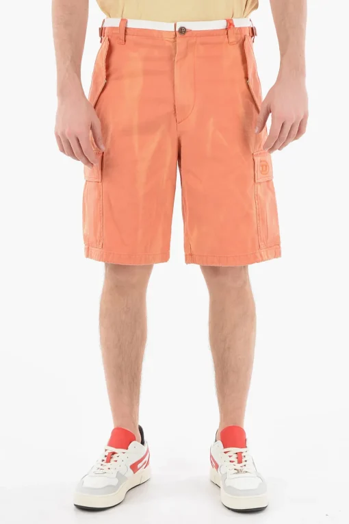 Discount Shorts Cargo P-ATLAN in Cotone con Passanti Uomo Pantaloni