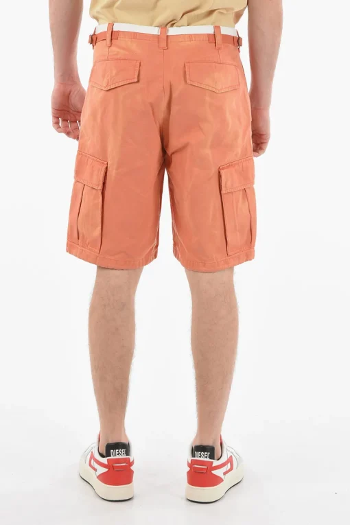Discount Shorts Cargo P-ATLAN in Cotone con Passanti Uomo Pantaloni