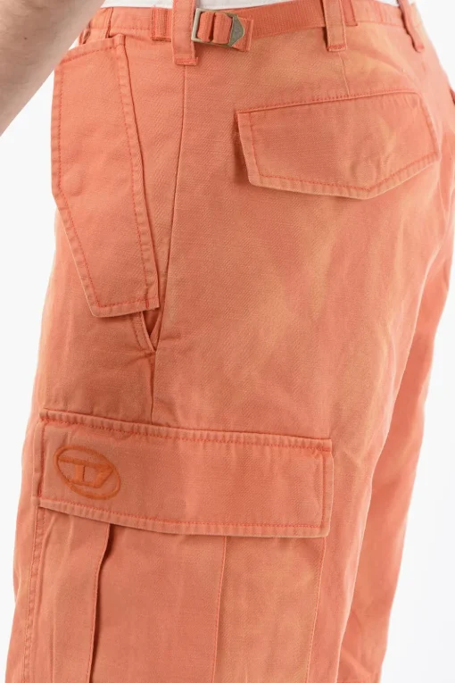 Discount Shorts Cargo P-ATLAN in Cotone con Passanti Uomo Pantaloni