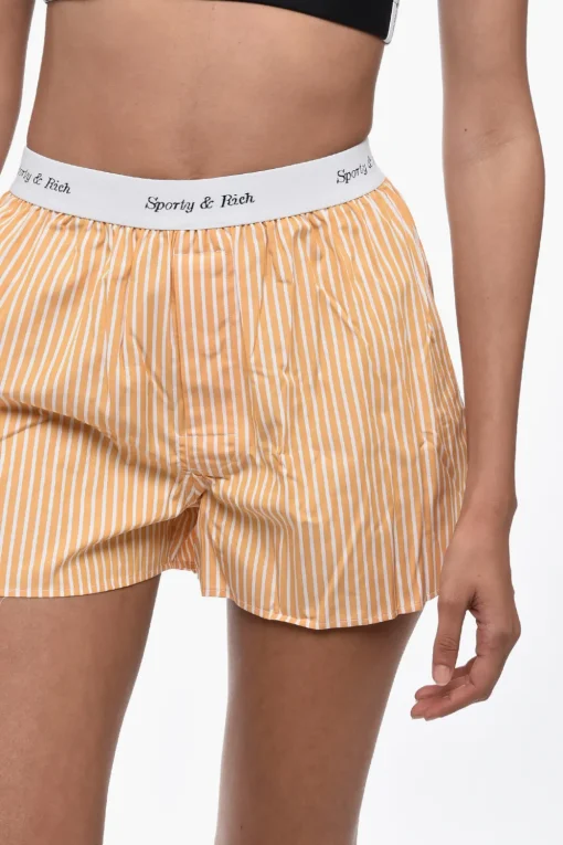 Clearance Shorts CASSIE a Righe con Banda Elastica Logata Donna Pantaloni