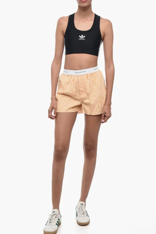 Clearance Shorts CASSIE a Righe con Banda Elastica Logata Donna Pantaloni