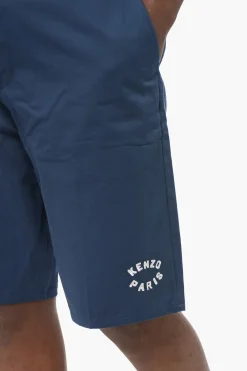 Shorts Chino in Cotone con Logo Ricamato></noscript>Kenzo Clearance