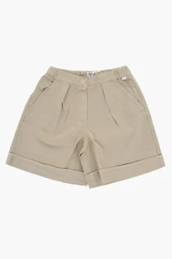 Shorts con Elastico in Vita e Risvolto>il gufo Discount