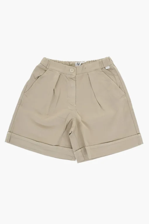 Shorts con Elastico in Vita e Risvolto>il gufo Discount