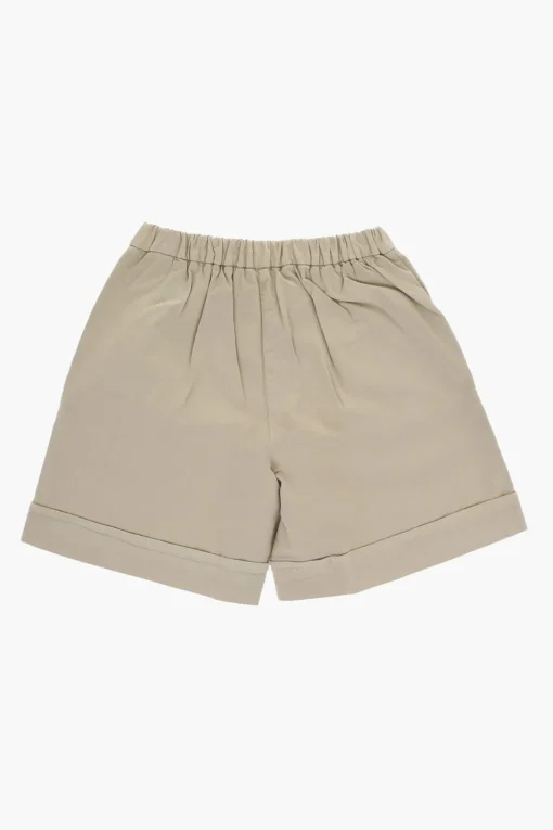 Shorts con Elastico in Vita e Risvolto>il gufo Discount