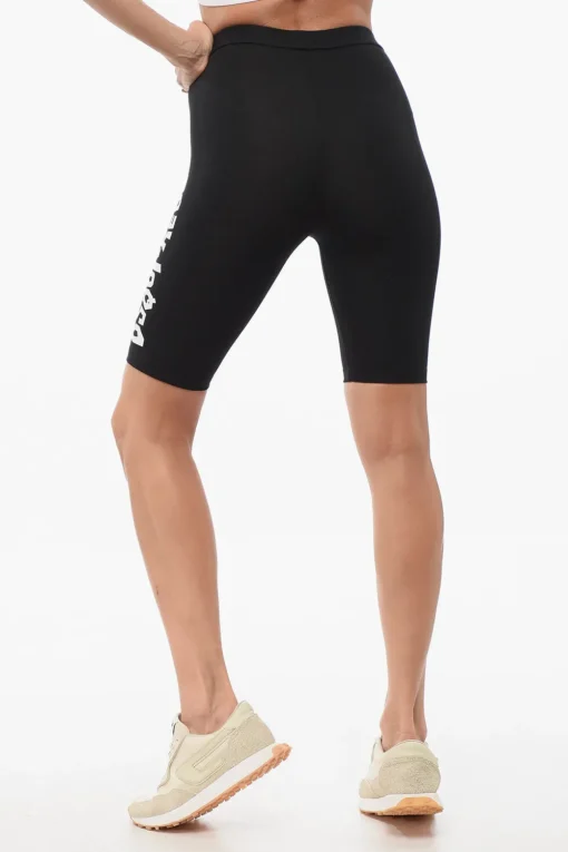 Shorts Cycling In Cotone Stretch Con Logo Laterale>Dsquared2 New