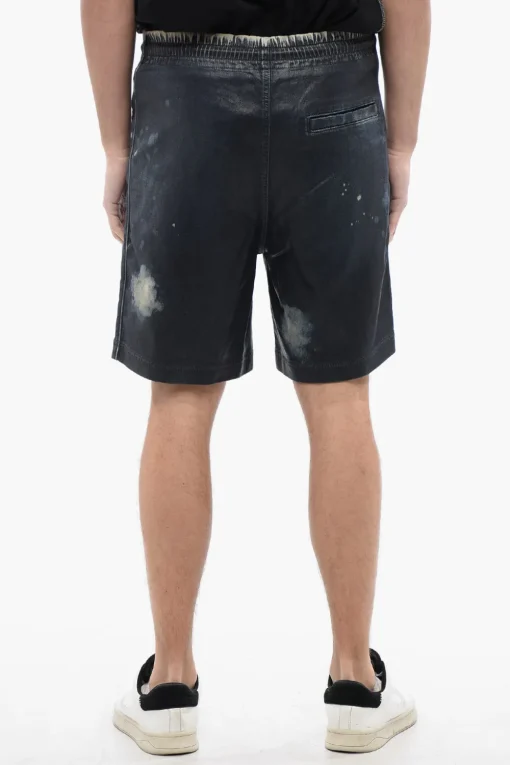 Online Shorts D-BOXY-S in Track Denim Spalmato Effetto Acid-Wash Uomo Jeans
