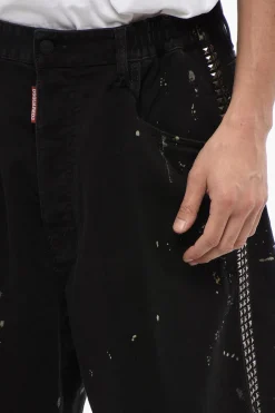 Shorts Effetto Vernice SURFER Con Borchie></noscript>Dsquared2 Hot
