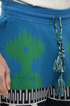 Shorts ICON in Cotone Piquet con Motivo Geometrico></noscript>Alanui Outlet