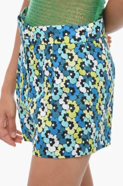 Shorts in Canapa con Fantasia Floreale></noscript>Michael Kors Clearance