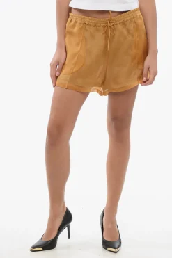 New Shorts in Chiffon con Pince Donna Pantaloni