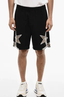Shorts In Cotone a Tinta unita con Gioielli>Dsquared2 Hot