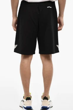 Shorts In Cotone a Tinta unita con Gioielli>Dsquared2 Hot
