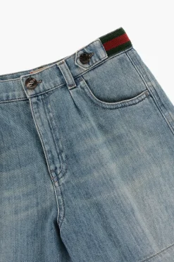 Shorts in Cotone con Bottoni>Gucci Kids Clearance