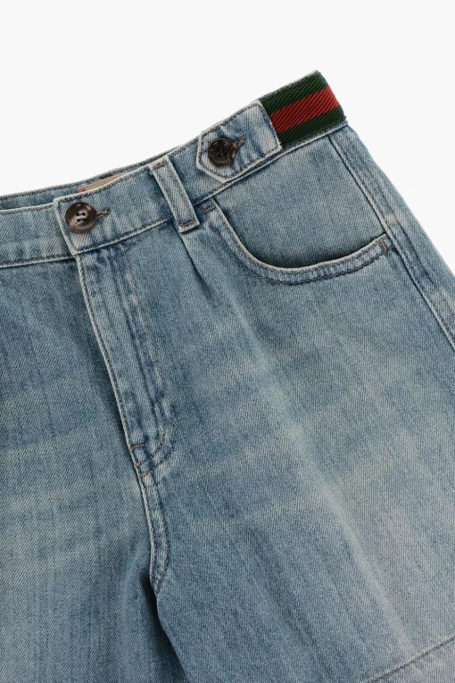 Shorts in Cotone con Bottoni>Gucci Kids Clearance