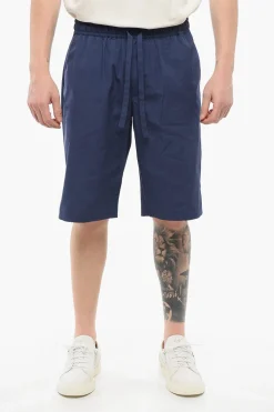 Outlet Shorts in Cotone con Elastico in Vita Uomo Pantaloni