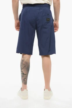 Outlet Shorts in Cotone con Elastico in Vita Uomo Pantaloni