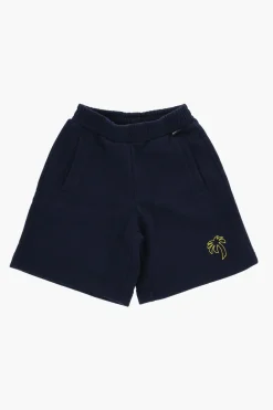 Outlet Shorts In Cotone con Ricamo Ed Elastico In Vita Bambino Abbigliamento