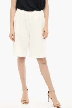 Sale Shorts in Cotone con Toppa Donna Pantaloni