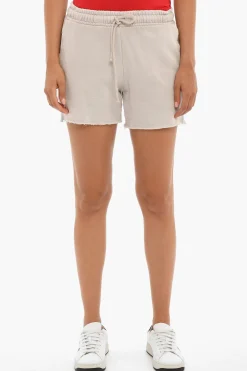 Best Shorts In Cotone Garzato Con Fondo A taglio Vivo Donna Pantaloni