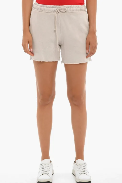 Shorts In Cotone Garzato Con Fondo A taglio Vivo>Cotton Citizen Outlet