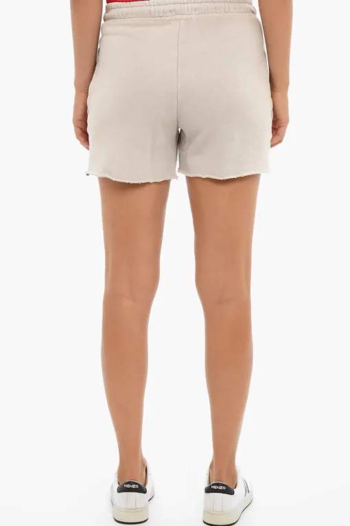 Shorts In Cotone Garzato Con Fondo A taglio Vivo>Cotton Citizen Outlet