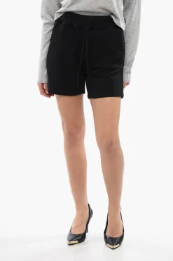 Shorts in Cotone Garzato con Logo Ricamato>Woolrich Hot