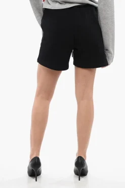 Shorts in Cotone Garzato con Logo Ricamato>Woolrich Hot